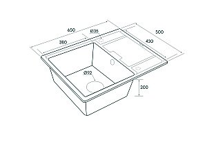Мойка кухонная Paulmark Weimar PM216550-WH Белая купить в интернет-магазине сантехники Sanbest