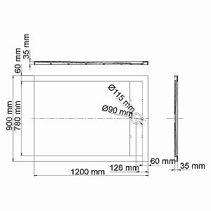 Душевой поддон WasserKRAFT Mindel 85T07 120х90 купить в интернет-магазине Sanbest