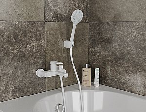 Смеситель для ванны D&K Bayern.Furth DA1523208 белый матовый купить в интернет-магазине сантехники Sanbest