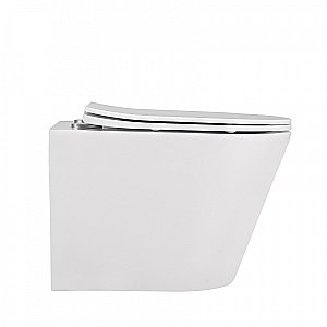 Унитаз подвесной ABBER Bequem AC1102MW с крышкой микролифт, безободковый, белый матовый купить в интернет-магазине Sanbest