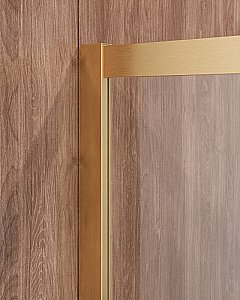 Душевой уголок Cezares Molveno 90x90 Molveno-A-2-90-C-BORO-IV стекло прозрачное/профиль матовое брашированное золото купить в интернет-магазине Sanbest