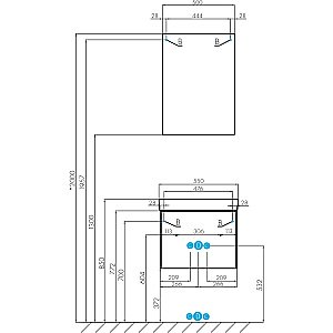 Тумба с раковиной Акватон Асти 55 белая глянцевая/белая матовая для ванной в интернет-магазине Sanbest