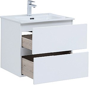 Тумба с раковиной Aquanet Алвита New 277510 60 белый матовый для ванной в интернет-магазине Sanbest