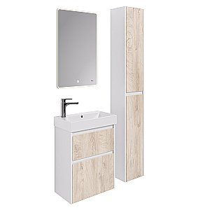 Пенал Dreja SLIM 99.0504 30 белый глянец/дуб кантри для ванной в интернет-магазине сантехники Sanbest