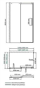 Душевой уголок WasserKRAFT Alme 15R34 100x130 купить в интернет-магазине Sanbest