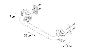 Поручень для ванны FIXSEN Retro FX-83817 купить в интернет-магазине сантехники Sanbest
