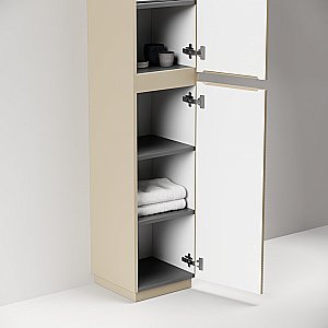 Шкаф-пенал напольный Sancos Folk Floor PFL35FCP капучино для ванной в интернет-магазине сантехники Sanbest