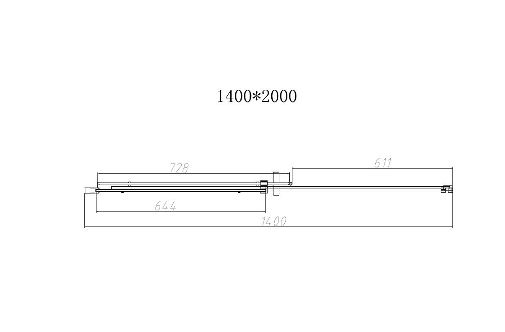 Душевая дверь Vincea DICE VDS-4D140CL 140 хром/прозрачная купить в интернет-магазине Sanbest