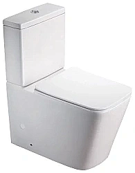 Унитаз напольный SantiLine SL-5017 безободковый, с бачком, с крышкой микролифт, белый купить в интернет-магазине Sanbest