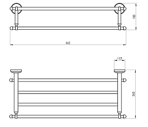 Полка Migliore Mirella ML.MRL-M084.CR хром купить в интернет-магазине сантехники Sanbest