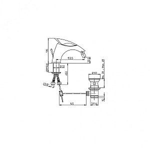 Смеситель для биде PAINI F1 F1CR3062SKM хром купить в интернет-магазине сантехники Sanbest