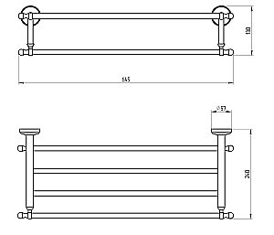 Полка Migliore Mirella ML.MRL-M084.CR хром купить в интернет-магазине сантехники Sanbest