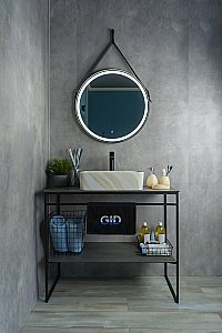 Раковина накладная Gid Geometrico 48 Mnc600 54459 бежевый мрамор купить в интернет-магазине Sanbest