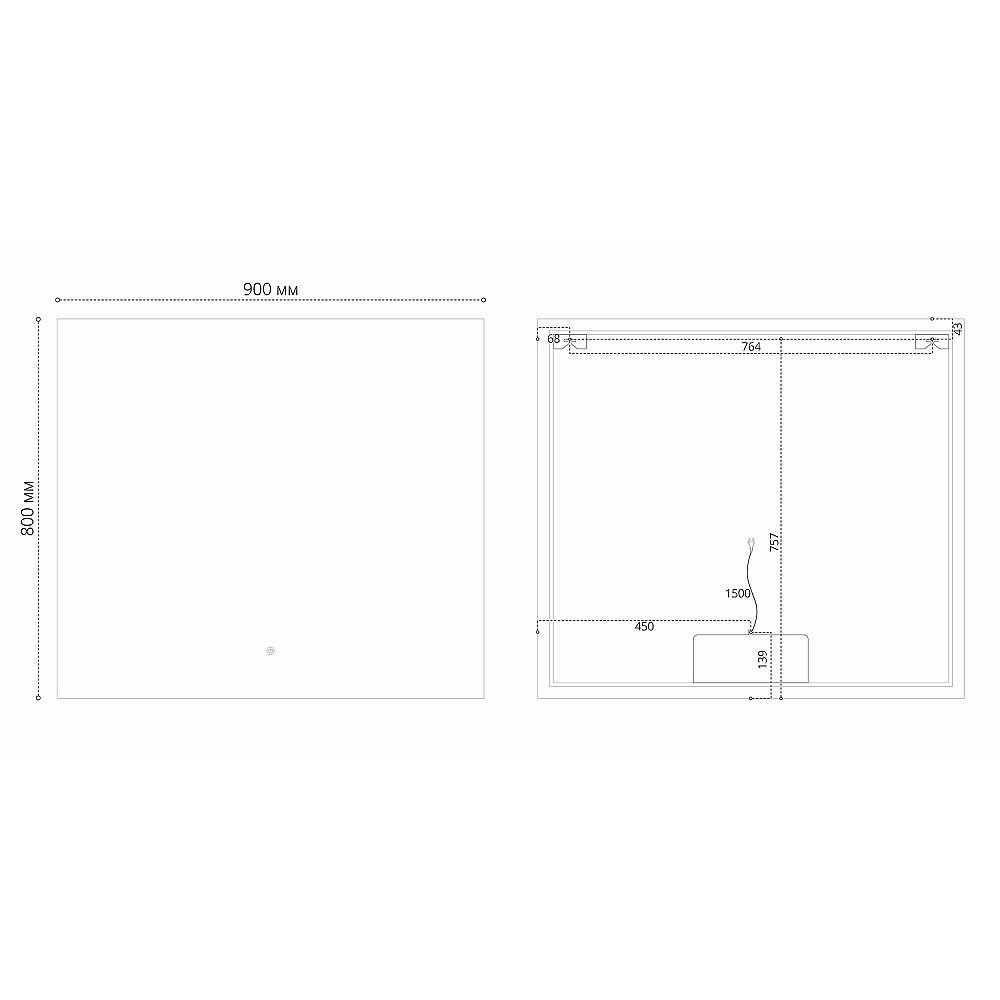 Зеркало Grossman PRAGMA-норма 90 в ванную от интернет-магазине сантехники Sanbest