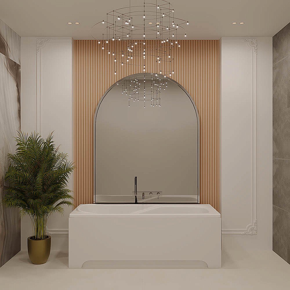 Ванна из искусственного камня Veconi Fresca FRS17075 170х75 белая купить в интернет-магазине Sanbest