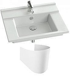 Раковина на полупьедестале Jacob Delafon STRUKTURA EXI 60 EXI112-00+19085-00 белая купить в интернет-магазине Sanbest