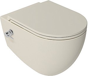 Унитаз подвесной с функцией биде Isvea Infinity 10NFS1005I-2K слоновая кость матовый, безободковый купить в интернет-магазине Sanbest