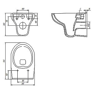 Унитаз с инсталляцией Cersanit NATURE CO DPL EO SLIM 64232 с крышкой микролифт, безободковый купить в интернет-магазине Sanbest