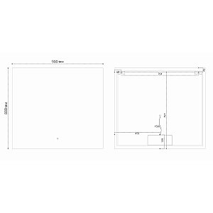 Зеркало Grossman PRAGMA-норма 90 в ванную от интернет-магазине сантехники Sanbest