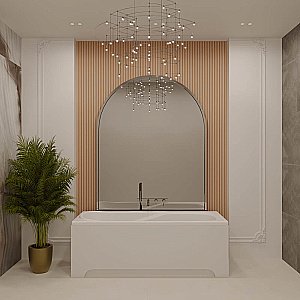 Ванна из искусственного камня Veconi Fresca FRS17075 170х75 белая купить в интернет-магазине Sanbest