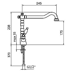 Смеситель для кухни Webert Kitchen Dorian DO780102015 купить в интернет-магазине сантехники Sanbest