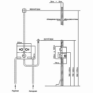 Смеситель для душа Vincea VSCV-421MB черный матовый купить в интернет-магазине сантехники Sanbest