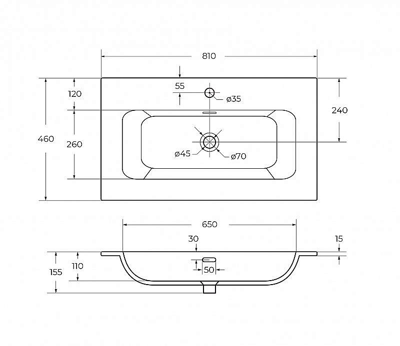 Раковина Cezares CZR-8073-80 белая купить в интернет-магазине Sanbest