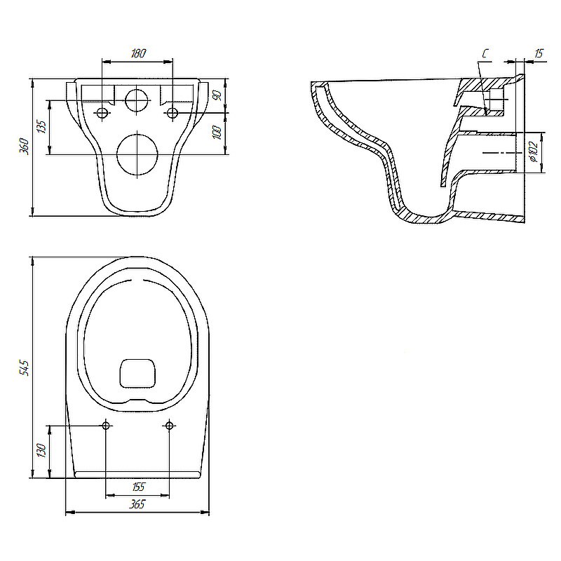 Унитаз с инсталляцией Cersanit NATURE CO DPL EO SLIM 64232 с крышкой микролифт, безободковый купить в интернет-магазине Sanbest