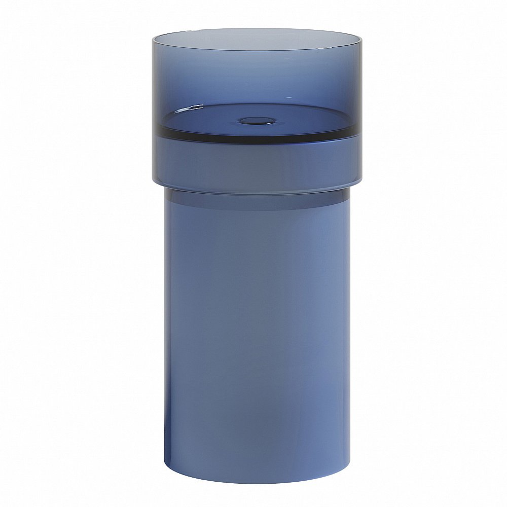 Раковина отдельностоящая прозрачная ABBER Kristall AT2701Saphir синяя купить в интернет-магазине Sanbest