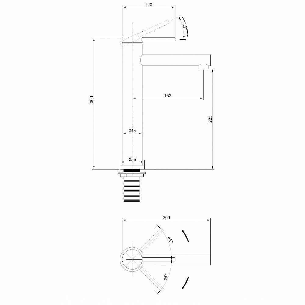Смеситель для раковины Abber Emotion AF8811NG никель купить в интернет-магазине сантехники Sanbest