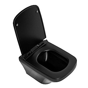 Унитаз подвесной BelBagno SELA BB3201 безободковый, черный матовый купить в интернет-магазине Sanbest