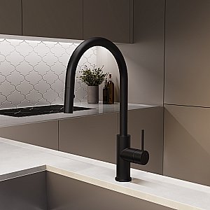 Смеситель для кухни Vincea City VKF-2C1MB черный матовый купить в интернет-магазине сантехники Sanbest