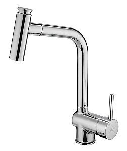 Смеситель для кухни с выдвижным изливом GPD ESPINA MES71 купить в интернет-магазине сантехники Sanbest