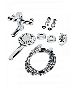 Смеситель для ванны Agger Easy A3121200 с душевым набором, хром глянцевый купить в интернет-магазине сантехники Sanbest