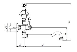 Смеситель для ванны с поворотным изливом Migliore Prestige золото купить в интернет-магазине сантехники Sanbest