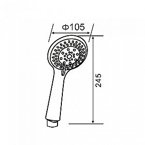 Душевая лейка Orange O-Shower OS01 хром купить в интернет-магазине сантехники Sanbest