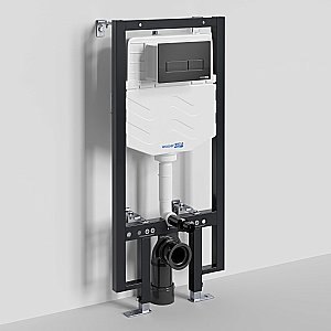 Инсталляция для унитаза WasserKraft Vils 56TLT.010.ME.MB03 с черной матовой кнопкой купить в интернет-магазине сантехники Sanbest