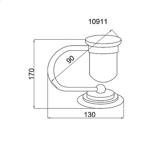 Стакан для зубных щеток Boheme Murano 10911-BR купить в интернет-магазине сантехники Sanbest