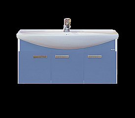 Тумба для раковины подвесная Misty Джулия 105 синяя купить в интернет-магазине сантехники Sanbest
