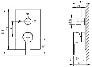 Смеситель для душа Bravat PROLATE P69218CP-3-ENG купить в интернет-магазине сантехники Sanbest