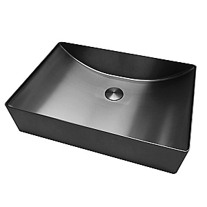 Раковина накладная ABBER Wasser Kreis 50 AF2403GM оружейная сталь купить в интернет-магазине Sanbest