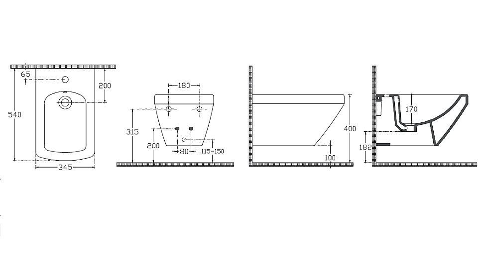 Биде подвесное ISVEA PRISSIMO 10PO41001 белый купить в интернет-магазине Sanbest