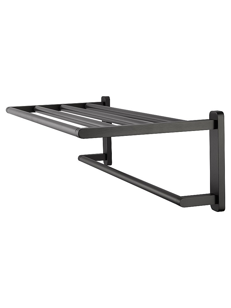 Полотенцедержатель с полкой WONZON & WOGHAND GRAFFITY, Темный графит (WW-9381) купить в интернет-магазине сантехники Sanbest