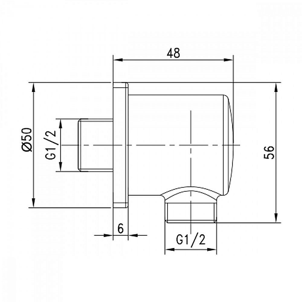 Подключение для душевого шланга Lemark LM5983CW купить в интернет-магазине сантехники Sanbest