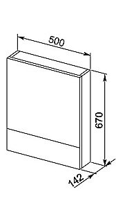 Зеркальный шкаф Aquanet Нота 50 белый купить в интернет-магазине сантехники Sanbest