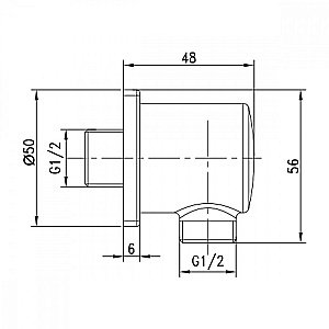 Подключение для душевого шланга Lemark LM5983CW купить в интернет-магазине сантехники Sanbest