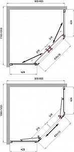 Душевой уголок BelBagno UNO 195-PH-2 120x90 прозрачный/хром купить в интернет-магазине Sanbest