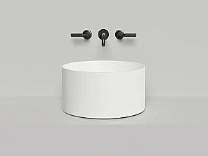 Раковина накладная Salini ARMONIA ROUND 02 S-Stone 130422M 45 белая купить в интернет-магазине Sanbest