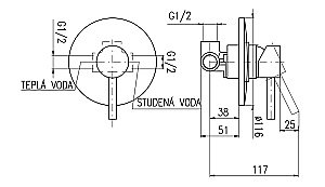 Смеситель для душа RAV-Slezak SEINA SE983 хром купить в интернет-магазине сантехники Sanbest