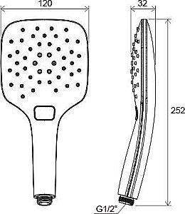 Душевая лейка Ravak Air 958.00 белая купить в интернет-магазине сантехники Sanbest